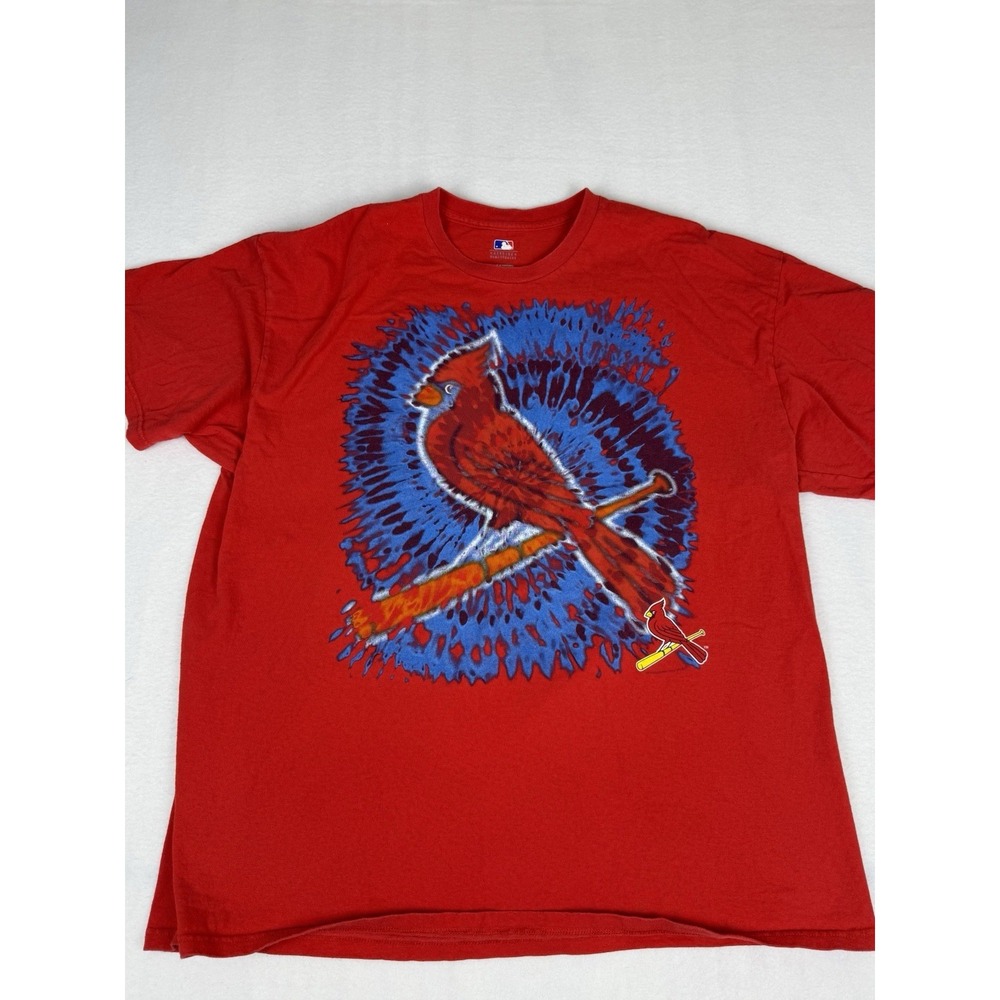 St. Louis Cardinals T Shirt Mens XXL MLB Baseball Red Blue Tie Dye Adult Medium